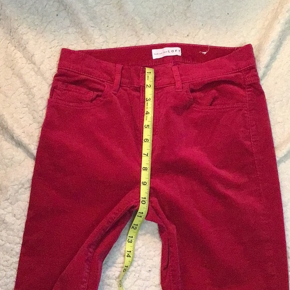 LOFT 💕 Velvet magenta high rise skinny pants - Picture 7 of 12